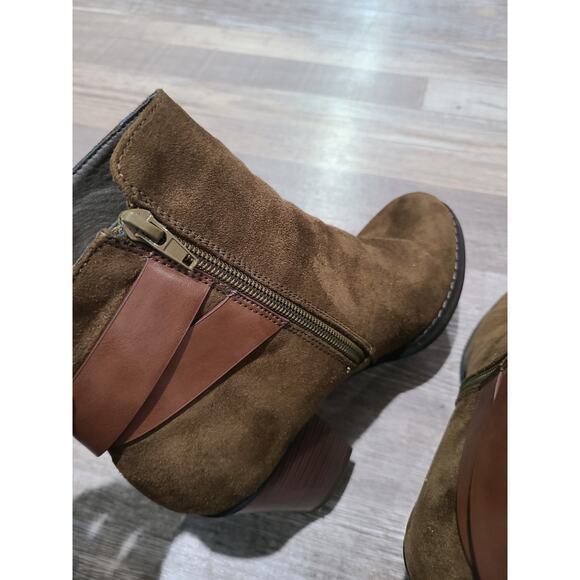 Justfab size 6.5 womens olive halina booties - Picture 5 of 8